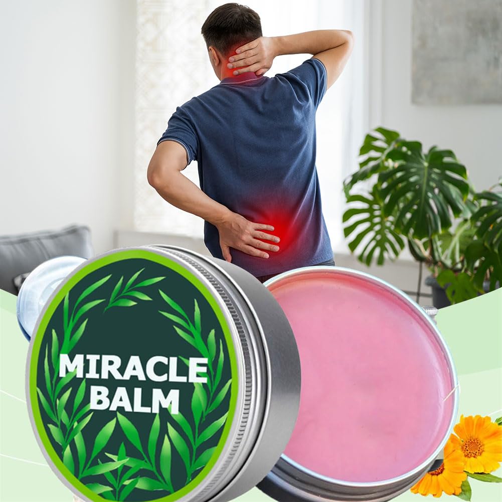 Wenrny Natural Miracle Balm, Miracle Balm for Swollen Legs, Natural Ingredients, Soothing Joint Cream for Back, Hands, Feet and Body, Improves Joint Comfort, Relaxed and Comfortable (A, 2Pcs)