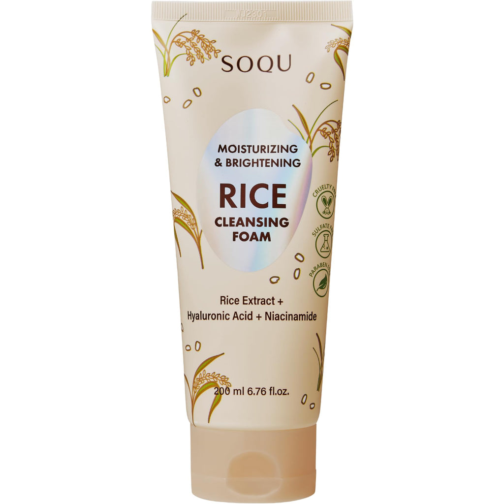 SOQU Watermelon Face Wash with Hyaluronic Acid – Hydrating Foam Cleanser for Fresh, Glowing Skin – Made in Korea – 120ml