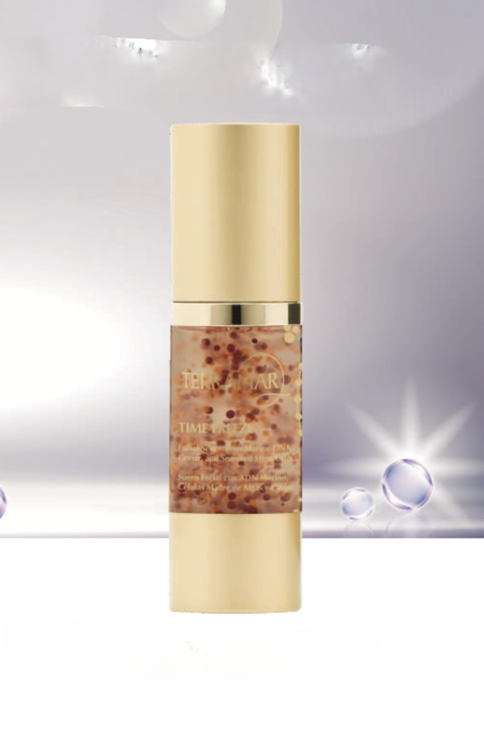 Terramar TIME FREEZE Anti-Aging Facial Serum - with Marine DNA, Caviar & Seaweed Stem Cells - Firms, Revitalizes, Hydrates for Youthful Skin