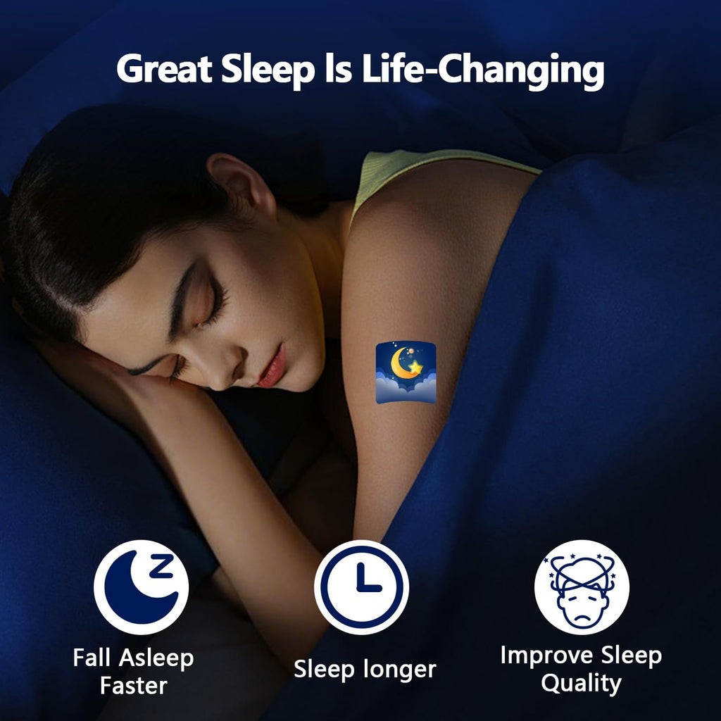 Yongsenina Sleep Patches, 72Pack Sleep Patches for Adults Extra Strength, Natural Plant Based Sleep Support, Easy to Use with Melatonin & Valerian for Night Rest AWW1