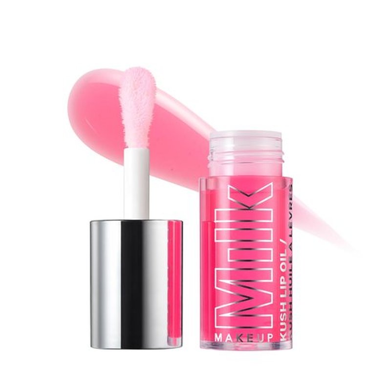 Milk Makeup KUSH Sheer Hydrating Lip Oil – Sheer-Tinted, Long-Lasting, Non-Sticky Gloss for High Shine + Smoother-Looking Lips – Vegan – Pink Magic (Hot Pink, Watermelon Flavor), 0.18oz