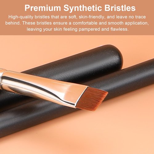 TEOYALL Thin Flat Eyeliner Brush - Precise Eyebrow Definer & Concealer Brush for Flawless Coverage