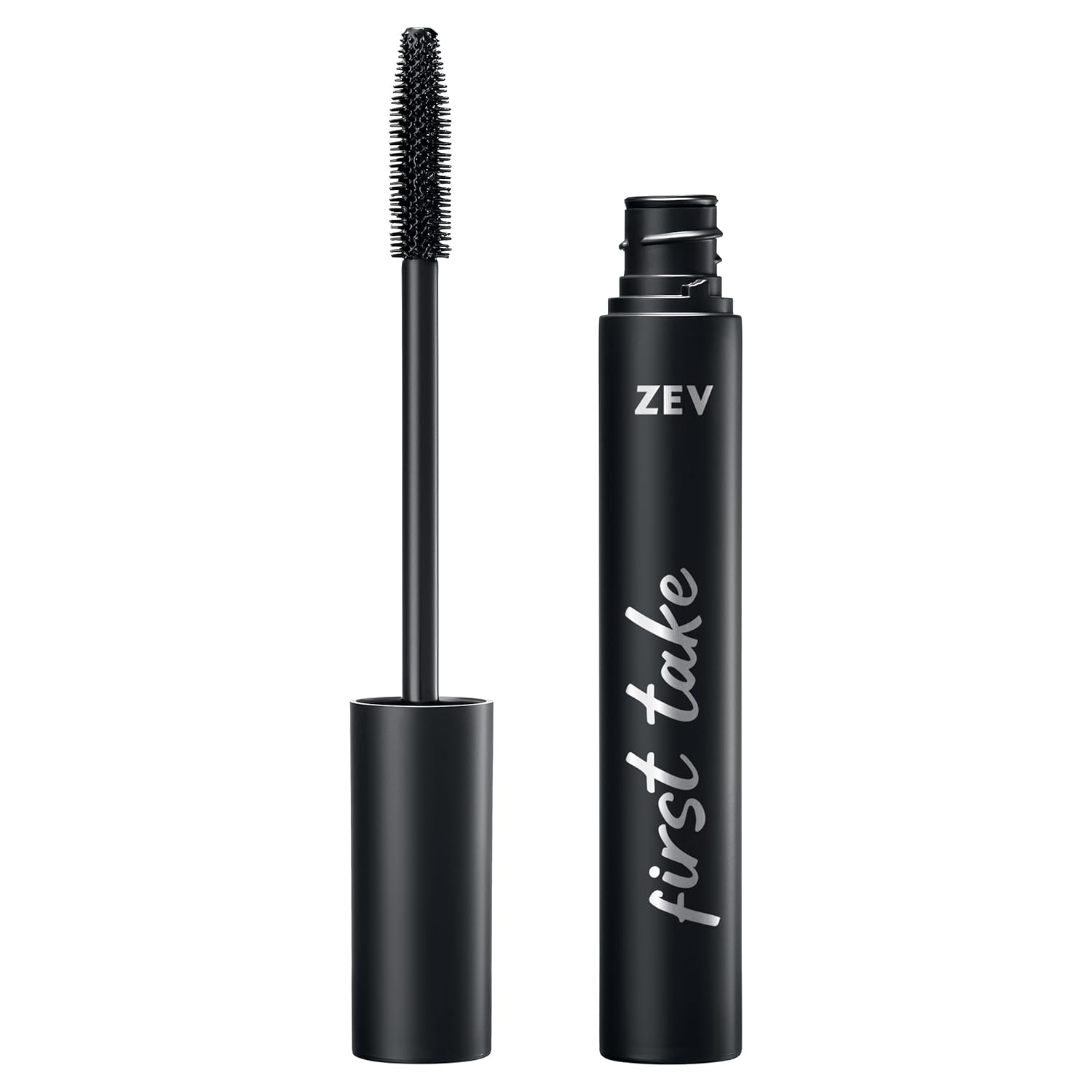 Zev First Take Mascara - Volumizing & Lengthening Formula for False Lash Effect | Buildable, Cruelty-Free, Black