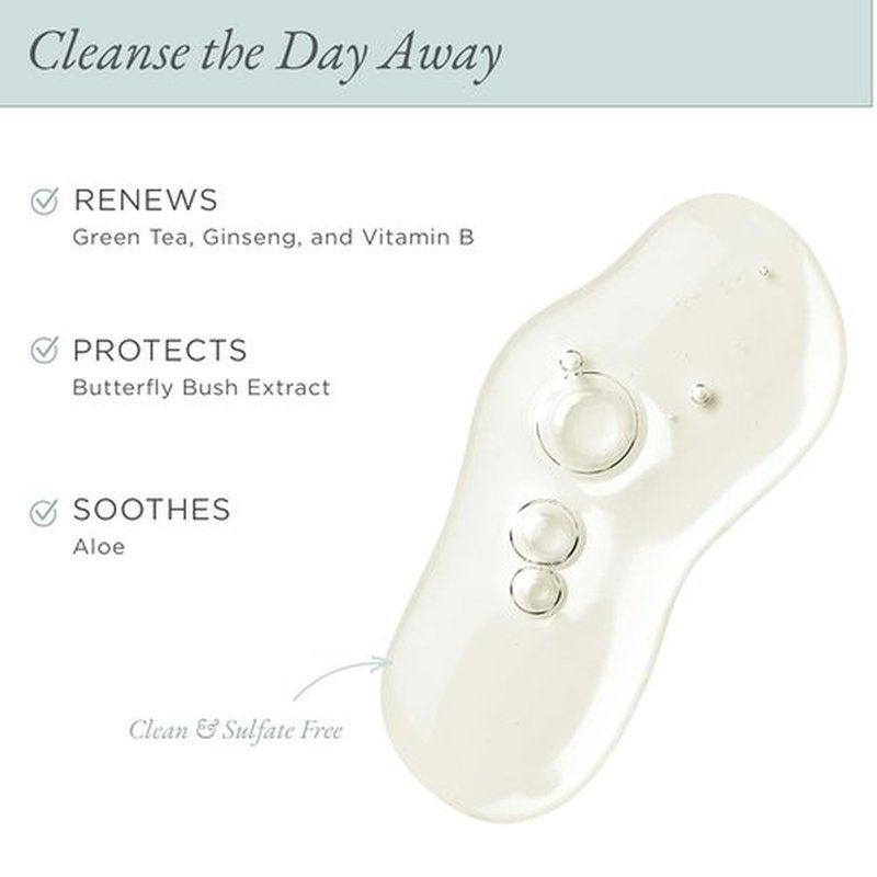 PÜR MINERALS Gentle Facial Cleanser - Sulfate-Free Vegan Makeup Remover with Green Tea & Aloe Vera
