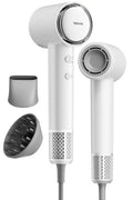 Tideway Hair Dryer, Blow Dryer with Diffuser, Ionic Professional High-Speed 1500W Low-Noise, 110,000 RPM Brushless Motor, Fast Drying, Travel Compact for Women & Men (White)