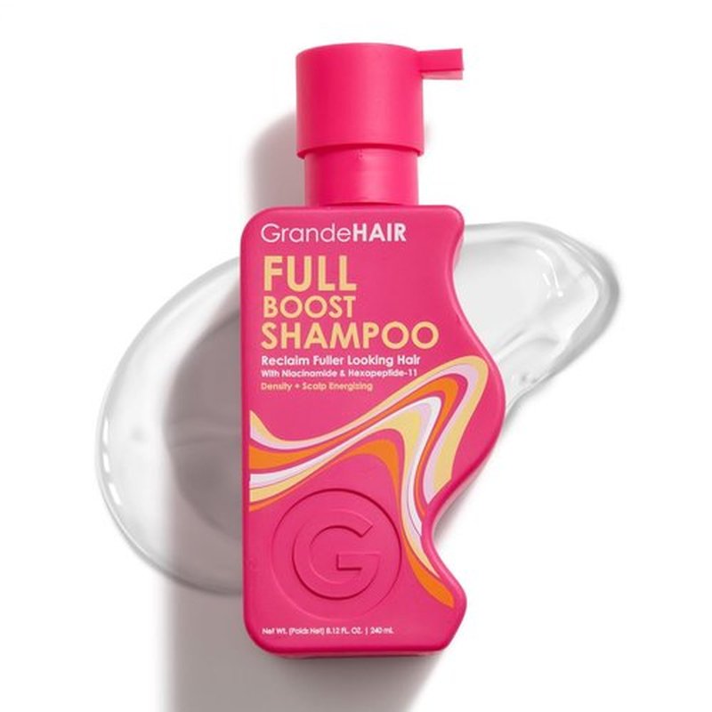 Grande Cosmetics GrandeHAIR Full Boost Shampoo & Conditioner - Sulfate-Free Formula with Niacinamide, Biotin & Rice Protein for Healthier, Fuller Hair
