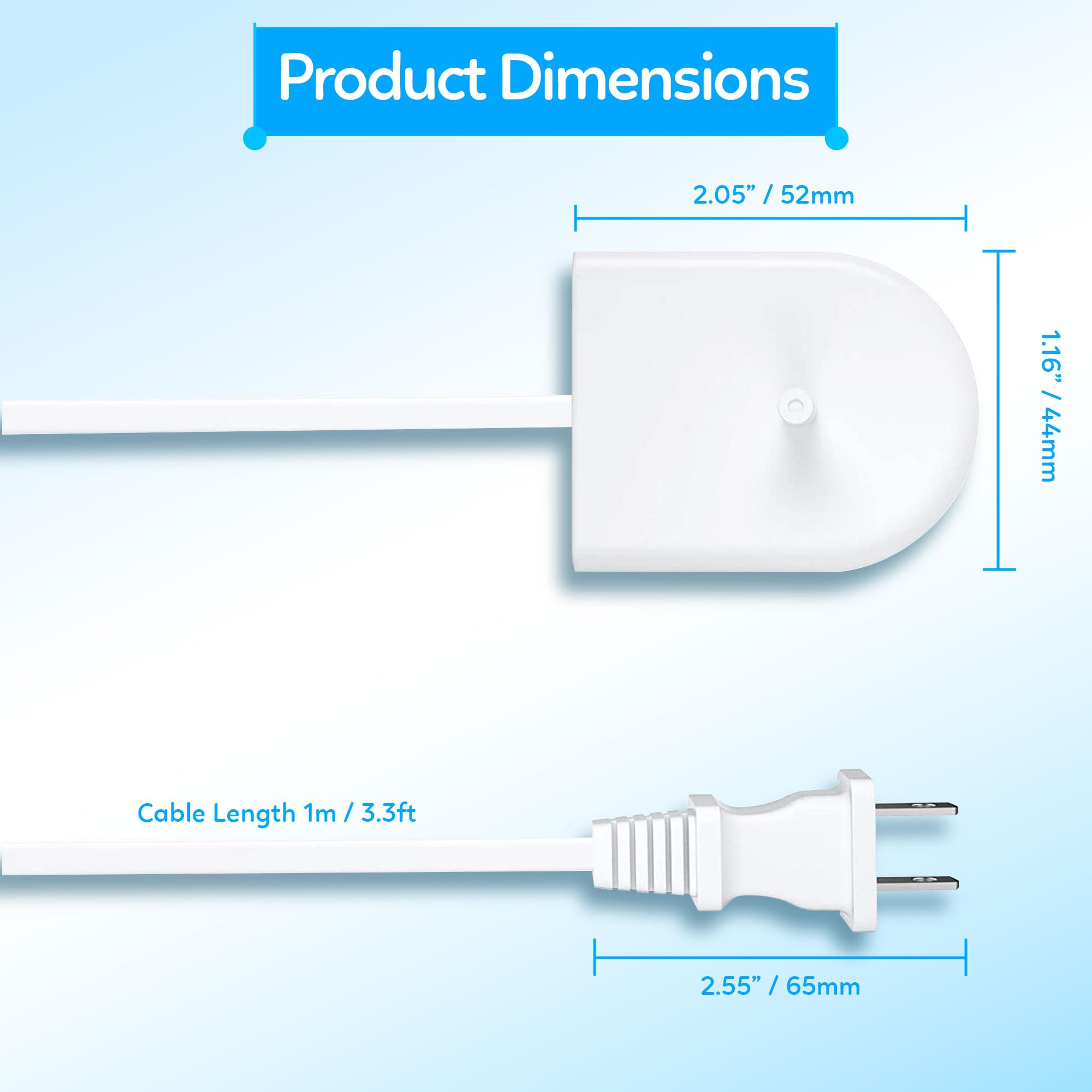 KAROXY Charger for Philips Sonicare Toothbrush, HX6100 Replacement Sonicare Charger Base Compatible with 4100 5100 5300 6100 6500 9000 Series, IPX7 Waterproof Toothbrush Charging Base with Cord