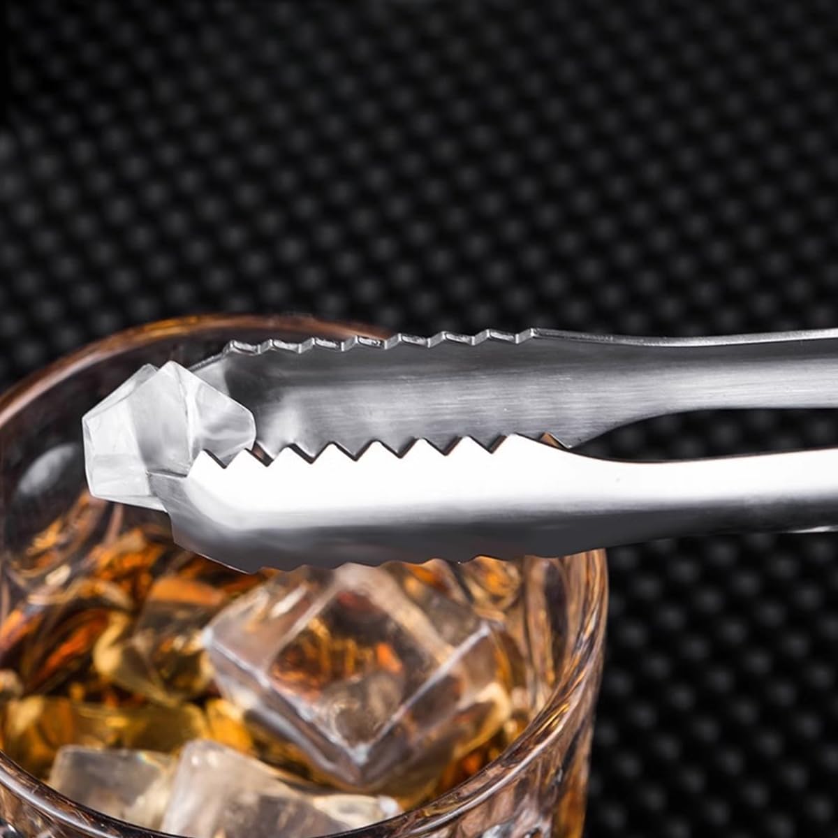 Helonge 2 Pcs 304 Stainless Steel Ice Tongs, 6 inches Ice Tube Tongs for Ice Bucket Ice Sugar Cubes Coffee Bar Food Serving etc