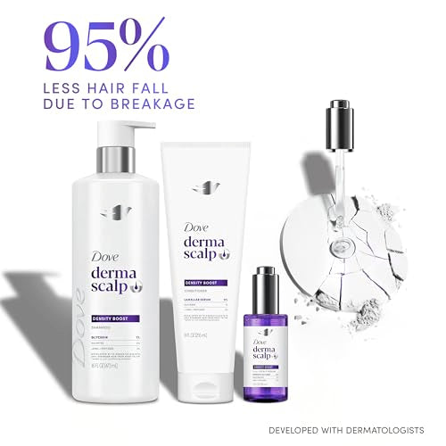 Dove Derma Scalp Density Boost 3-in-1 Scalp Serum 1 ct With Prebiotic Glycerin, Zinc + Peptides, and Niacinamide For Breakage And Hair Thinning 2 oz