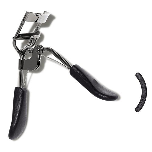 e.l.f. Pro Eyelash Curler - Strong Contoured Design for Eye-Opening Volume | Includes Extra Rubber Pad, Silver