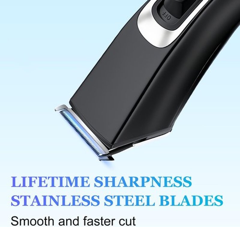 HTC Men's Hair Clippers & Beard Trimmer - All-in-One Professional Grooming Kit | Corded & Cordless, Fully Washable