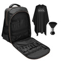 Barber Backpack for Men Women, Professional Barber Bag Case Organizer for Clippers and Supplies, Portable Cosmetology Hairstylist Travel Backpack with Barber Accessories Cape and Brush (Black)