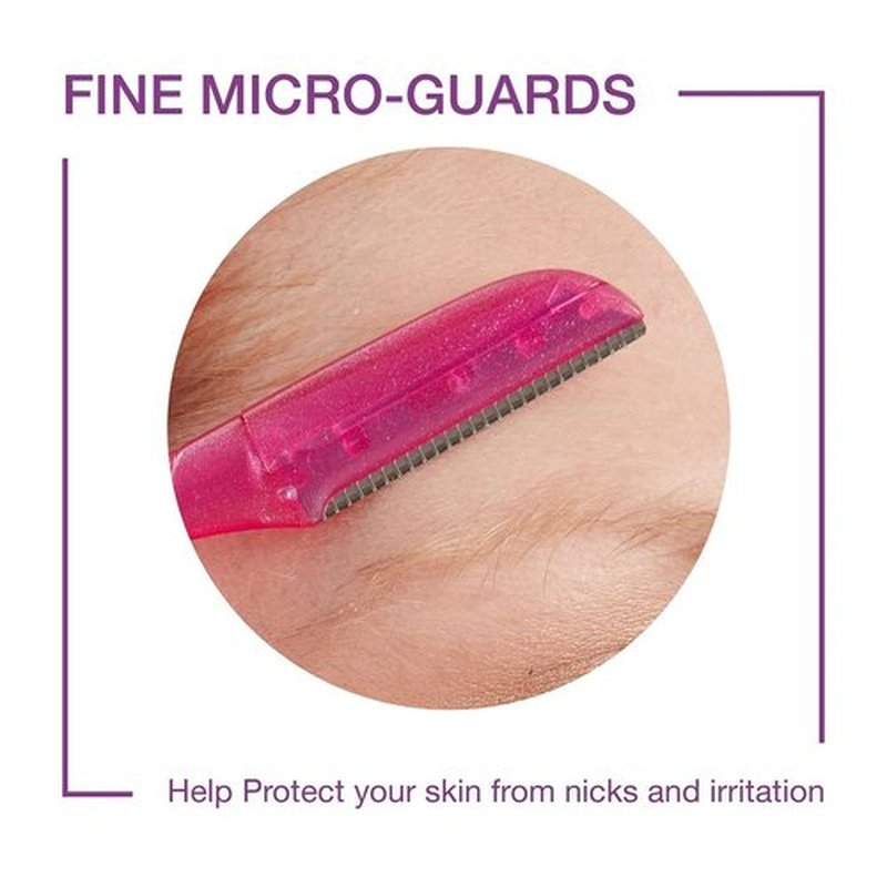 Schick Hydro Silk Touch-Up Dermaplaning Tool - Precision Eyebrow Cover, 9ct | Face Razors for Women