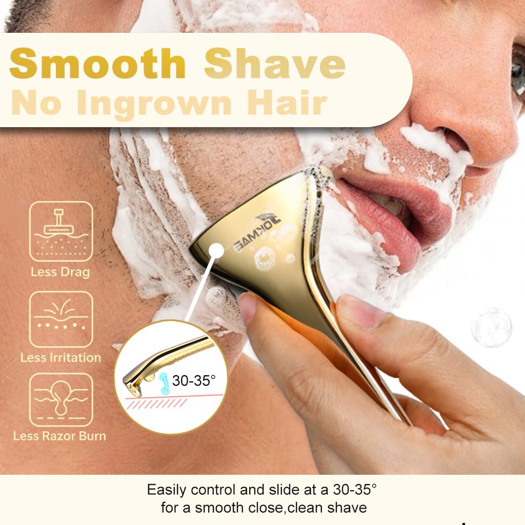 MYITKHT Magnetic Safety Razor for Men and Women Smooth Single Blade Shave Easy Blade Change Stainless Steel Mens Face Razor Durable Blade Shavers for Men