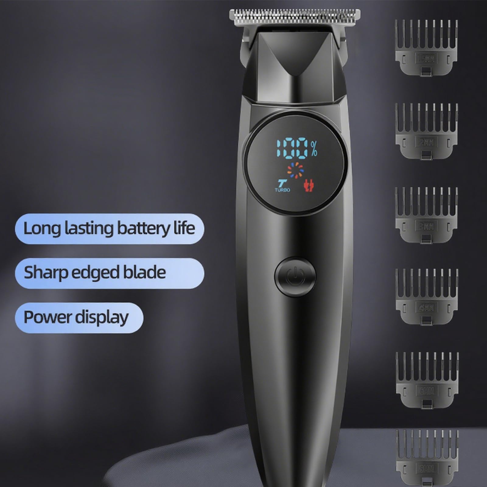 Hair Clippers,Ball Trimmer Pubic Hair Groomer Cordless Rechargeable Hair Clippers with LED Lighting Portable Body Grooming Travel for Him Dad（Black）