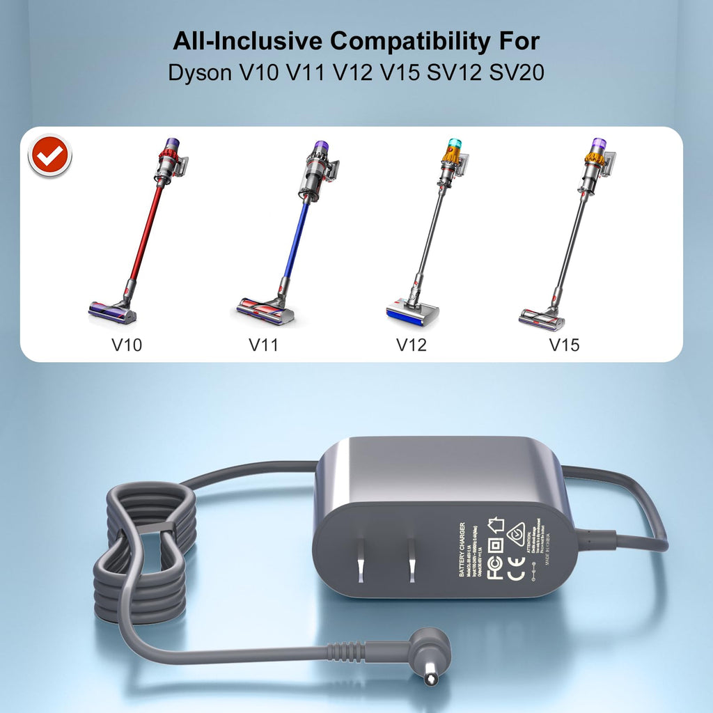30.45V Vacuum Charger for Dyson V10 V11 V12 V15 SV12 SV14 SV16 SV20 SV22