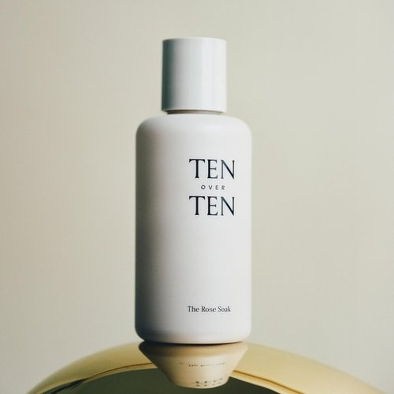tenoverten - The Rose Soak Acetone-Free Nail Polish Remover | Clean, Natural, Non-Toxic Nail Care (4 fl oz | 118 ml)