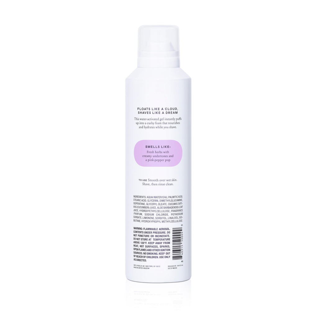 Billie SkyFoam Shave Gel - Lavender Milk Scent - Water-activated Foam - Made With Aloe & Cucumber - For A Close, Smooth Shave - 6.7 fl oz, 3-pack
