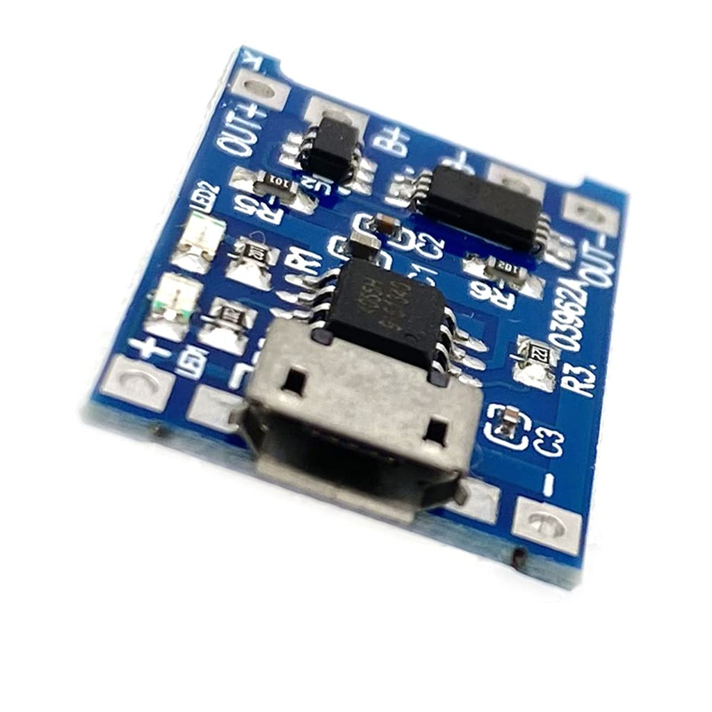 Kiro&Seeu 5PCS TP4056 Mirco-USB 5V 1A 18650 Lithium Battery Charger Module Charging Board with Dual Protection Functions