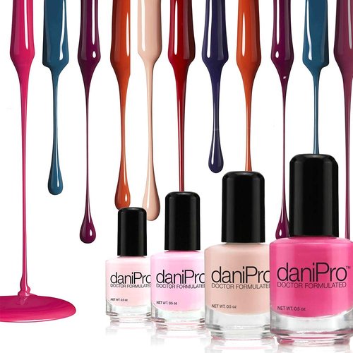daniPro – Doctor Formulated Nail Polish - Hot Pink - Promotes Healthier, Stronger Nails - Biotin and Vitamins A & E - Toxin-Free - Super Quick Drying