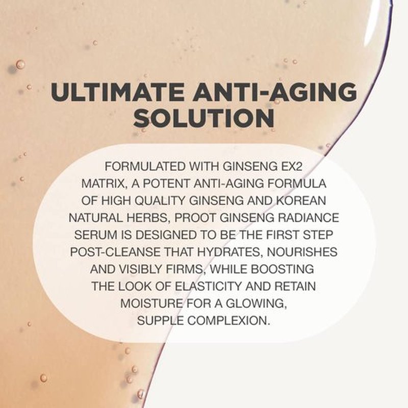 PROOT Ginseng Serum | Ginseng Serum with 52.5% Korean Ginseng Extract | Korean Ginseng Serum Formulated with Ginseng Extract, Hyaluronic Acid & WGF Complex-3 | Korean Ginseng Skin Care Technology