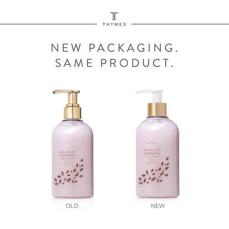 Thymes Moisturizing Hand Wash Soap - Luxurious Glycerin & Aloe Vera Formula - Floral Goldleaf Gardenia Scent (8.25 oz)
