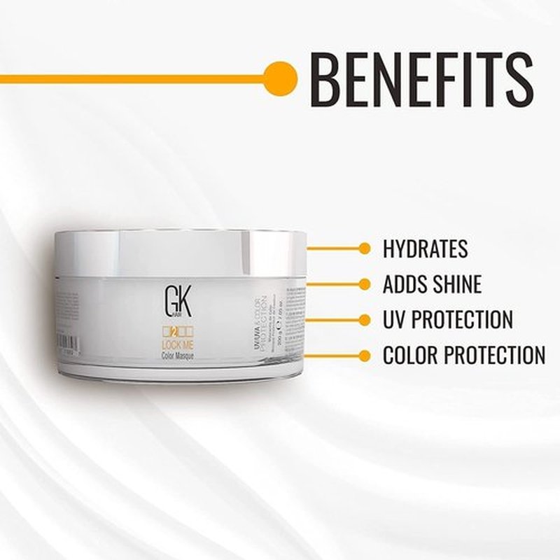 GK HAIR Hair Masque - Global Keratin Lock Me Deep Conditioner for Color Protection | 7.05 Fl Oz/200g