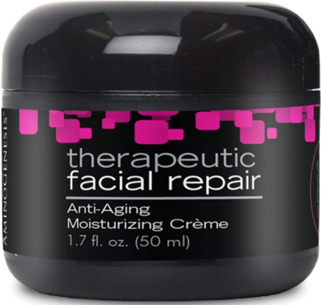 AminoGenesis Therapeutic Facial Repair w/SYTHE'6 1.7 oz Anti Aging, Moisturizer, Peptide, Amino Acids, Collagen, Elastin, Wrinkle, Dark Spot, Dry, All Skin Type Cream, Skin Renewing