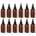 Cosywell Paint Bottles 12Pack 100ml/3.4oz Empty Squeeze Bottles Leak-Proof Refillable Plastic Hair Color Applicator Bottle Paint Storage Containers for Paint Art Crafts Shampoo Liquids(Clear)