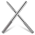 3XF Ultra Fine Cuticle Nail Drill Bit, 3/32" Medium Double Heads Safety Tungsten Carbide Cuticle Remover File Nail Drill Bit for Manicure Pedicure Acrylic Gel Home Salon