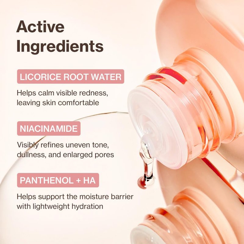 YUMU Licorice Relief Essence Toner for Sensitive Skin, Niacinamide, Panthenol, Fragrance-Free, Soothing & Hydrating (255ml / 8.62 fl. oz.)