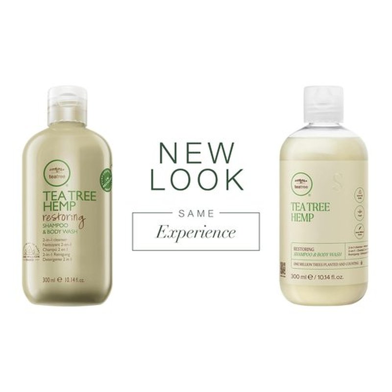 Skiennix Tea Tree Hemp Restoring Shampoo & Body Wash - 2-in-1 Cleanser for All Hair Types