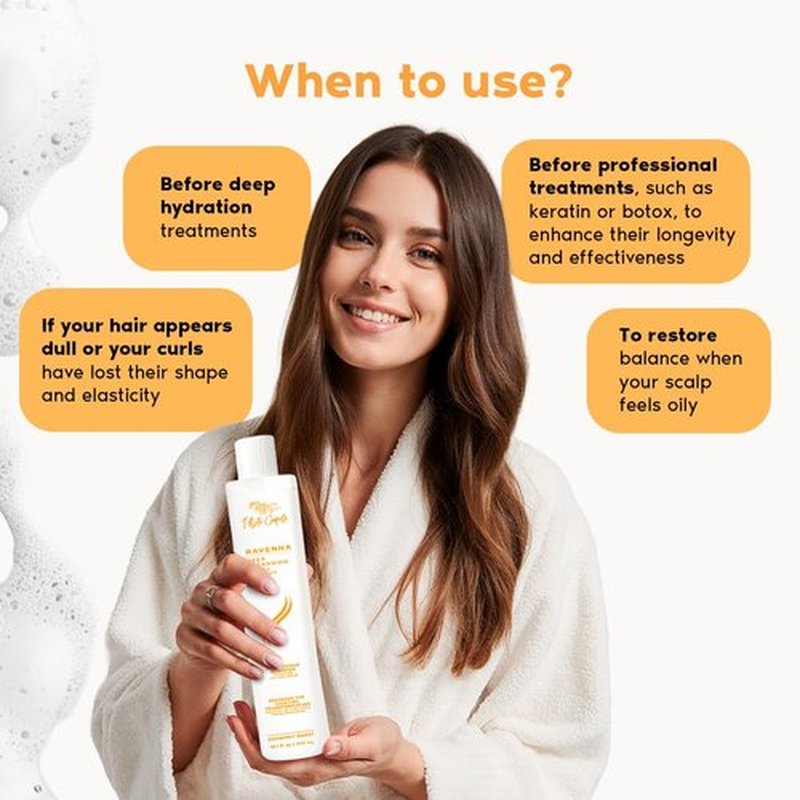 I Belli Capelli Ravenna B-tox Hair Smoothing Treatment with Deep Cleansing Shampoo and Repair Oil – Complete Straightening System for All Hair Types