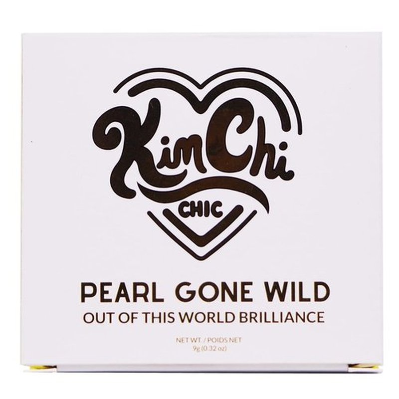 KimChiChic Beauty Pearl Gone Wild Highlighter - Pressed Shimmer Powder for Face & Body, Iridescent Glow, with Mirror, Cruelty Free, Dream Pink Iridescent 0.32oz