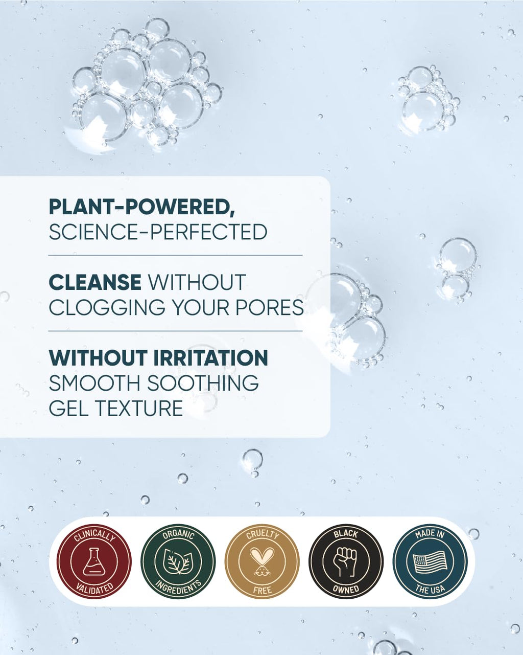 Buttah Skin Facial Gel Cleanser 3.4oz - Gentle & Clarifying Face Wash - Oil & Dirt Extracting Wash - Daily Cleansing - Face Wash for Melanin Rich Skin - Black Founded