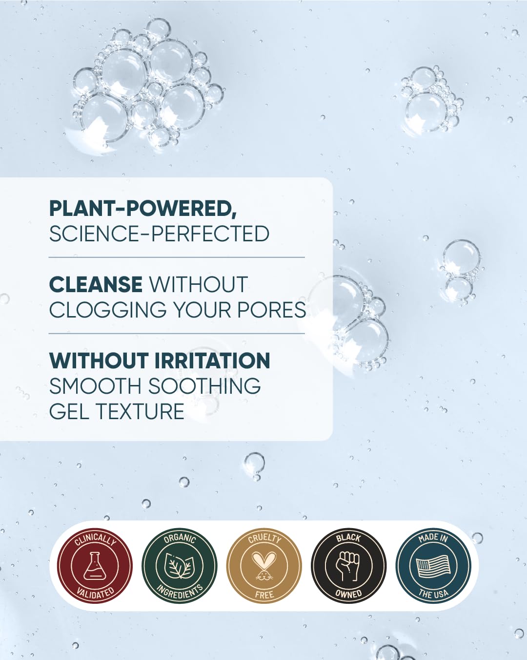 Buttah Skin Facial Gel Cleanser 3.4oz - Gentle & Clarifying Face Wash - Oil & Dirt Extracting Wash - Daily Cleansing - Face Wash for Melanin Rich Skin - Black Founded