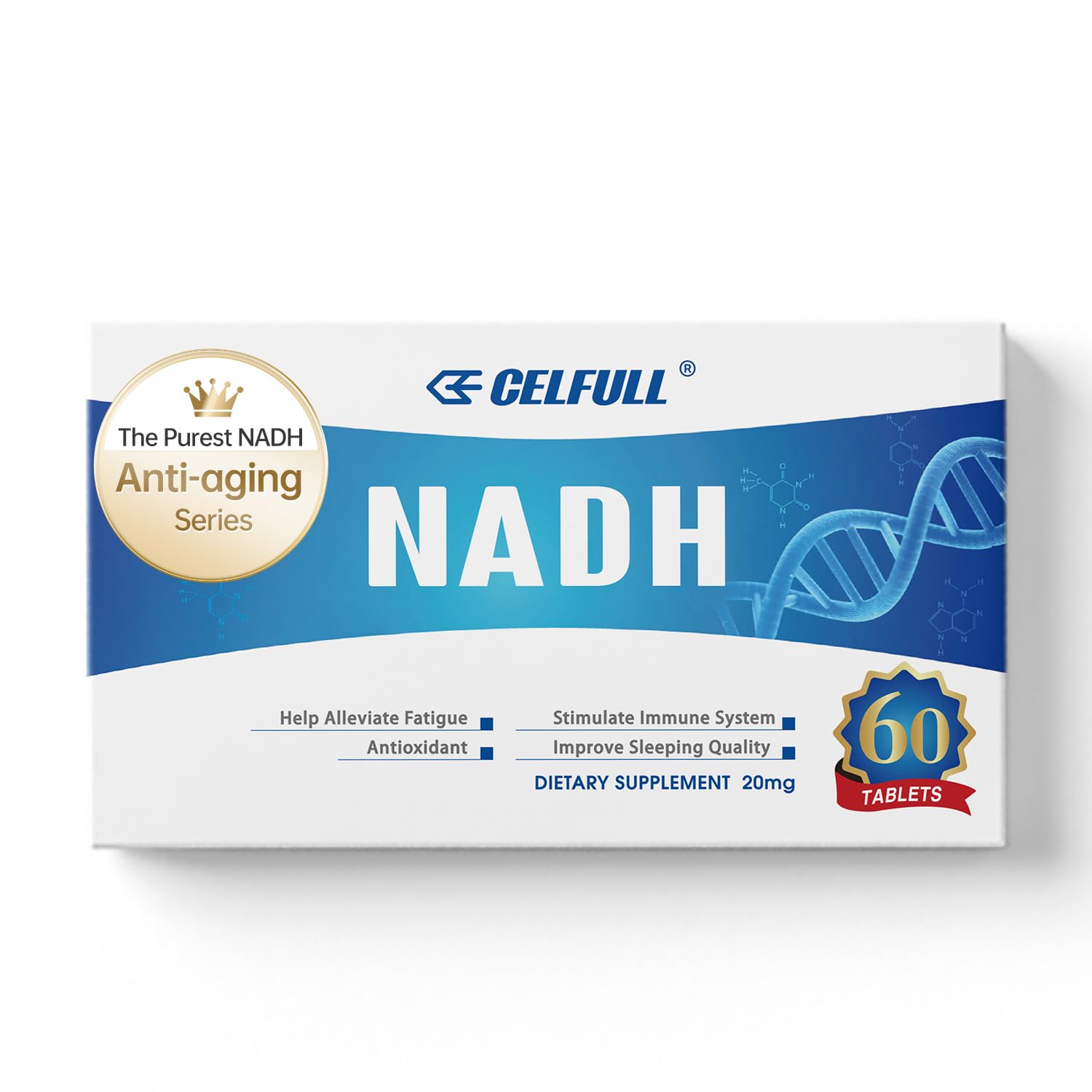 CELFULL NADH Supplement Enchance NMN Alternative NAD+ Supplement for Immune Support Anti-Aging Boost Brain Cognition & Chronic Fatigue Supplements