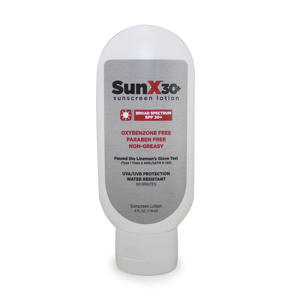 CoreTex Sun X 30+ SPF Broad Spectrum Sunscreen Lotion - 4oz Tottle of Paraben, Oxybenzone, Octinoxate, & Oil Free Sunscreen - No White Cast and Water Resistant Up to 80 Minutes