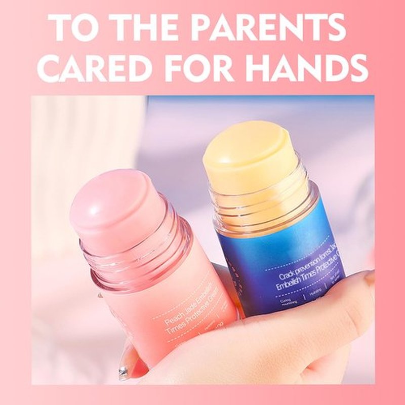 HJXUQIME Feet Cracking Prevention Stick,Anti-Cracking Foot & Hand Cream Moisturizer for Dry Cracked Heel Feet, Knee, Elbow, Foot Balm Stick for Callus Remover & Dead Skin Softener (Pink+Blue)