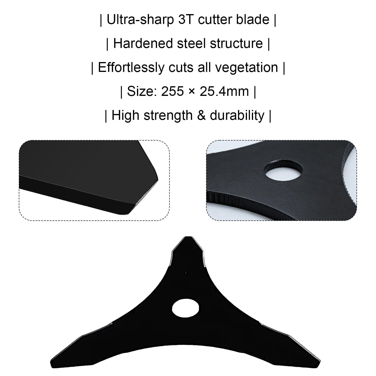 GOROBU Brush Cutter Blade Set with Adapter Kit, 9" 20T Chainsaw Tooth Cutter, 9" 36T Carbide Tipped Blade, 10" 3T Carbon Steel Blade, for Stihl Husqvarna Sears Echo Poluan Redmax Shindaiwa