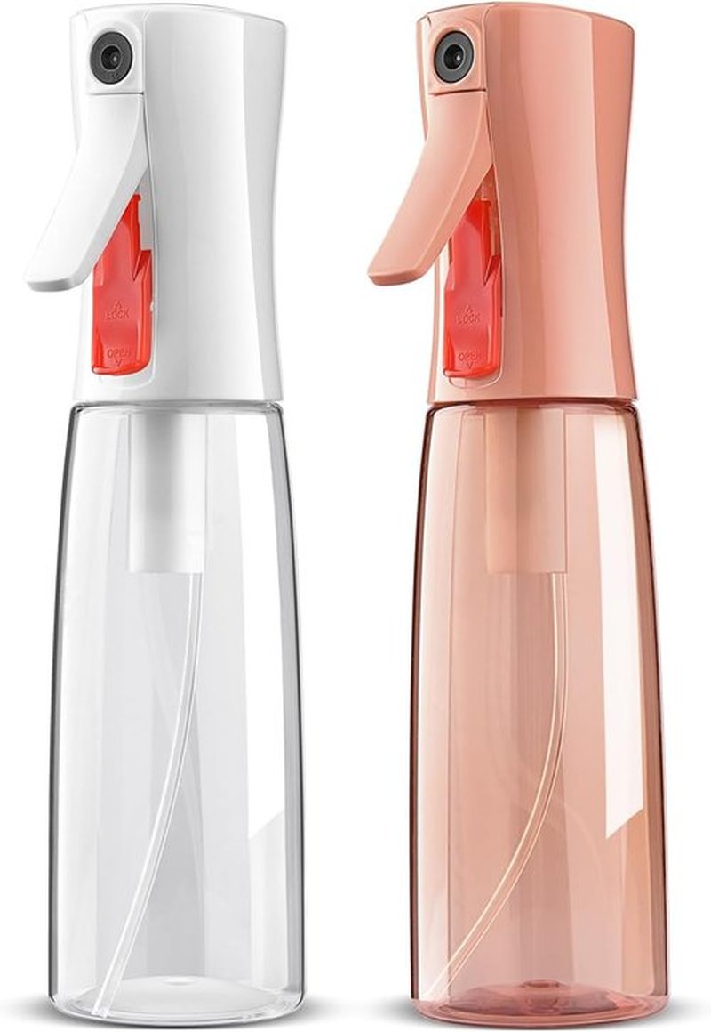 Continuous Spray Bottle for Hair by [Brand Name] - Fine Mist Water Mister | Eco-Friendly 2-Pack, 6.1 OZ