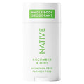 Native Whole Body Deodorant - Cucumber & Mint Scent | 72-Hour Odor Protection, Aluminum-Free, 2.3oz