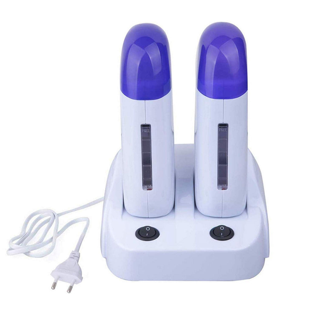 Nynelly Portable Double Depilatory Roll on Wax Warmer with Heater Base