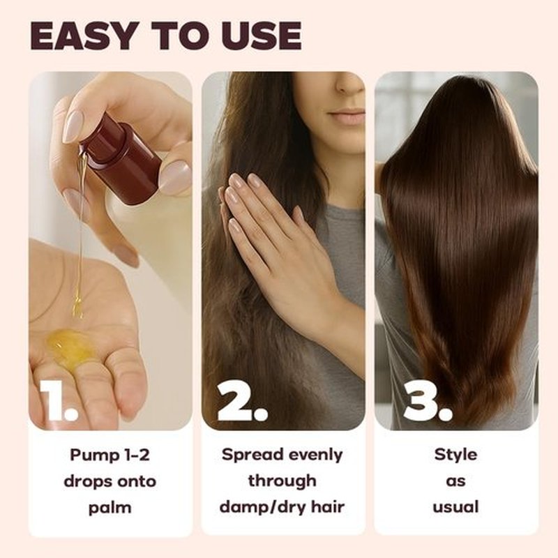 HerStyler Hair Serum - Nourishing Argan Oil & Vitamin E for Anti-Frizz & Enhanced Shine | All Hair Textures