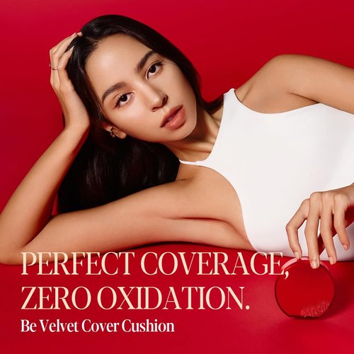 Espoir Be Velvet Cushion Foundation #23 Beige | Quick and Easy Coverage with Long-lasting Color by Zero Oxidation, Velvety Smooth Finish & Lightweight Formula, Vegan, Korean Makeup, 0.46 oz