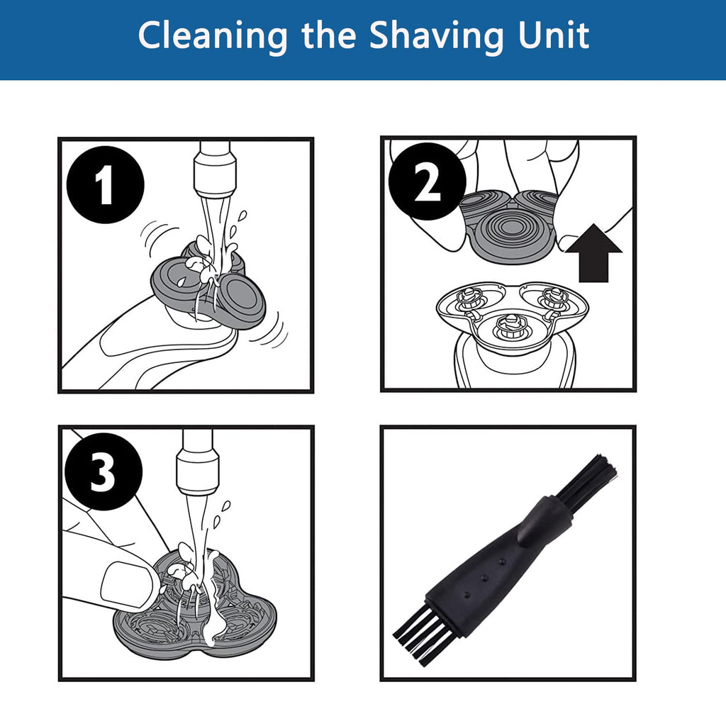 Gleway SH60/72 Replacement Heads Compatible with Philips Electric Shaver Series 6000, SH60 Replacement Blades Razor Heads for Shaver S6810/82, S6850/85, S6880/81, Upgraded Shaving Blade 6-Pack