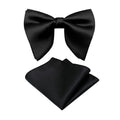 Luckyvestir Oversized Bow Ties for Men, Pre Tied Clip on Men's Black Bowtie for Wedding Tuxedo Banquets Formal Wear