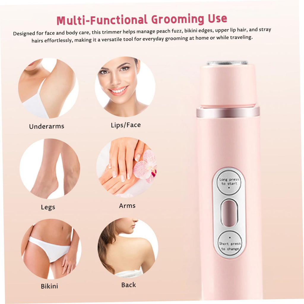 Bikini Hair Trimmer, Electric Bikini Trimmer for Women Dual Head Painless Face Shavers for Women Portable Washable Home Travel Use, Shaver