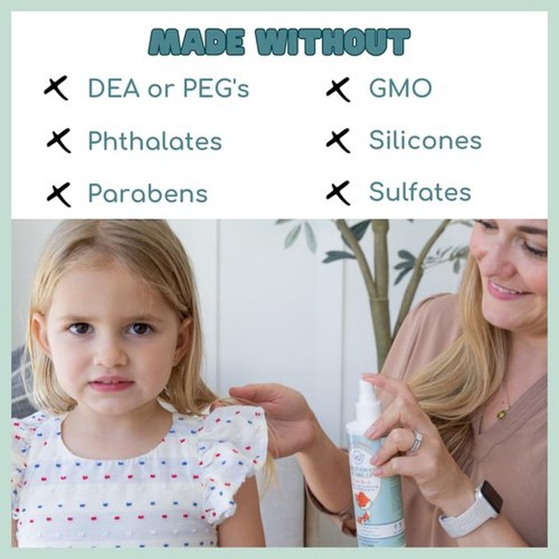LANE & CO. Conditioning Detangler Spray for Kids - Vegan Leave-In Conditioner for Smooth, Tangle-Free Hair - 8 oz. Bottle