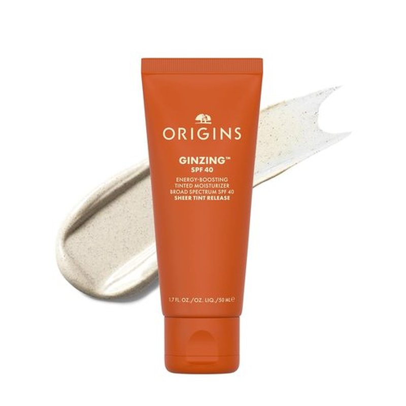 Origins GinZing Tinted Moisturizer with SPF 40 - Hydrating Skin Tint with Caffeine & Ginseng, 1.7 Fl Oz